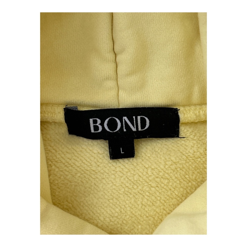 Bond Butter Yellow Emotional Support Hoodie size L Heavyweight Cotton Oversized - Picture 3 of 9